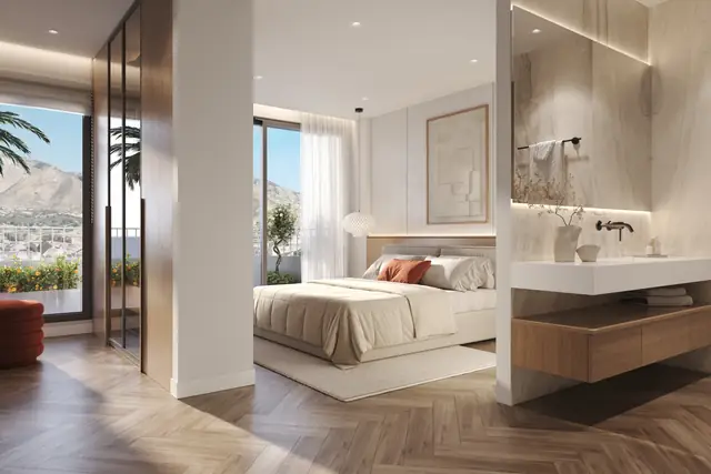 Infografía 3D de Magna Sport Club, gimnasio de Residencial Magna, promoción residencial en Torremolinos, Málaga (factor(ia))